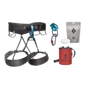 black diamond mens momentum rock climbing harness – complete package, anthracite, large