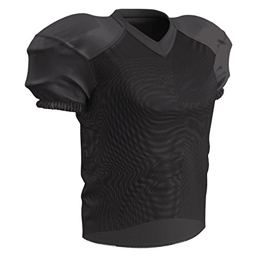 CHAMPRO Men's Standard Time Out Adult Football Practice Jersey for Training, Scrimmage Games, Black, X-Large