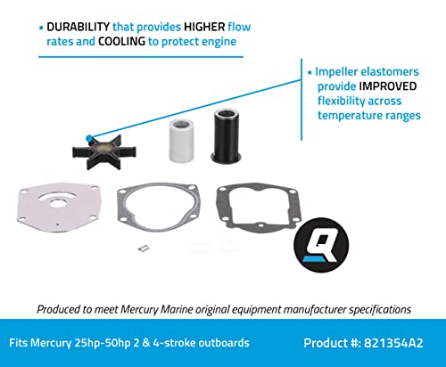 Quicksilver 821354A2 Water Pump Repair Kit for Mercury or Mariner 40-50 Hp 4-Stroke Outboards