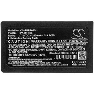 battery for brother rj-2030 rj-2050 rj-2140 rj-2150 pa-bt-003 lionx