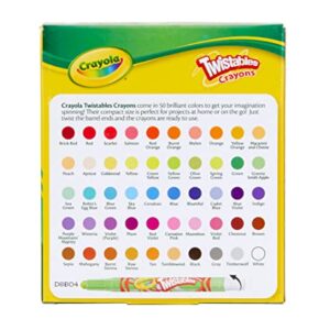 Crayola Mini Twistables Crayons Coloring Kit (50 Count), Toddler Crayons, Coloring Supplies, Gifts for Kids Ages 3+