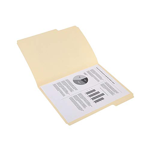 Staples 246850 100% Recycled Manila File Folders Letter 3-Tab 100/Box (246850)