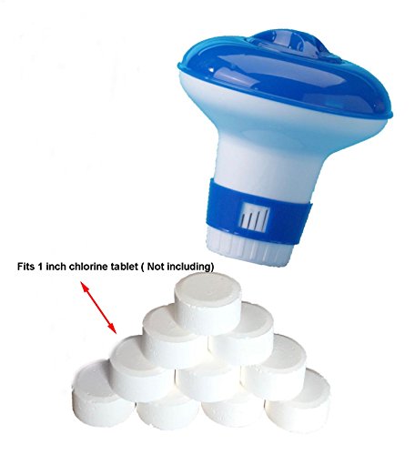 ATIE Inflatable/Above-Ground Pool Floating Mini 1" Chlorine/Bromine Tablet Dispenser for Pool, Spa, Hot Tub, and Fountain, Perfect for Inflatable & Above-Ground Pools