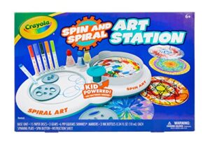 crayola spin & spiral art station, diy crafts, toys for boys & girls, gift, age 6, 7, 8, 9