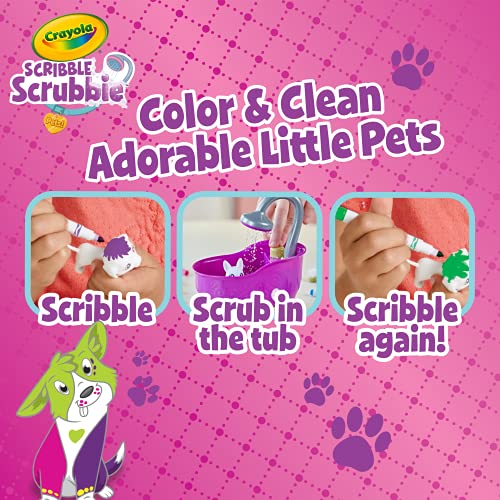 Crayola Scribble Scrubbie Pets Tub Set, Toys for Girls & Boys, Gifts for Kids, Ages 3, 4, 5, 6