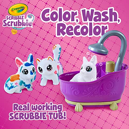 Crayola Scribble Scrubbie Pets Tub Set, Toys for Girls & Boys, Gifts for Kids, Ages 3, 4, 5, 6