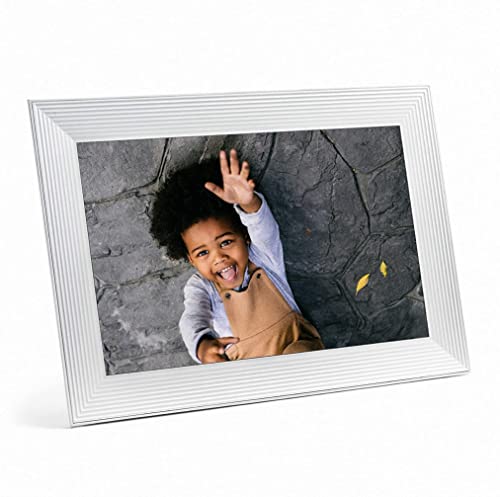 Aura Carver Luxe WiFi Digital Picture Frame, 10.1”, Add Photos with Aura App, Free Unlimited Storage - Easy to Use - Plays Videos - The Best Digital Photo Frame - Sea Salt