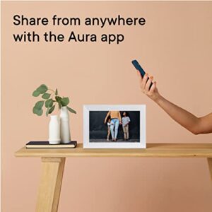 Aura Carver Luxe WiFi Digital Picture Frame, 10.1”, Add Photos with Aura App, Free Unlimited Storage - Easy to Use - Plays Videos - The Best Digital Photo Frame - Sea Salt