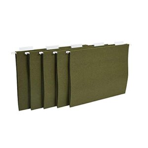 Staples 116764 Hanging File Folders 5-Tab Letter Size Standard Green 25/Bx