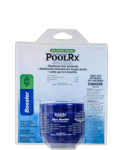 Pool RX 102001 6 Month Swimming Pool Algaecide Replacement, Single Unit, Blue