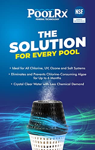 Pool RX 102001 6 Month Swimming Pool Algaecide Replacement, Single Unit, Blue