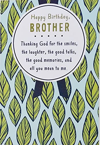 Greeting Card Happy Birthday Brother Religious Christian Thanking God For The Smile Laughter Good Talks Memories And All You Mean To Me