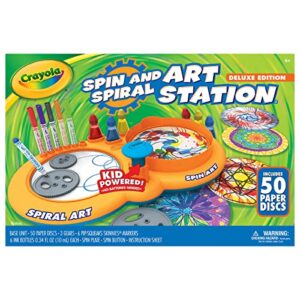 crayola spin & spiral art station deluxe, diy crafts, toys for boys & girls, gift, ages 5, 6, 7, 8