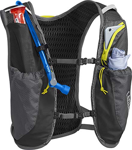 CamelBak Circuit Run Vest with 50oz Hydration Bladder, Graphite/Sulphur Spring, One Size