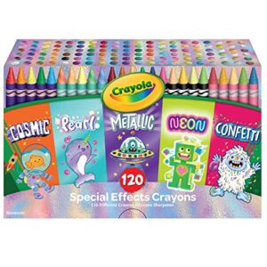 crayola crayons in specialty colors (120ct), kids coloring set, gifts for boys & girls [amazon exclusive]