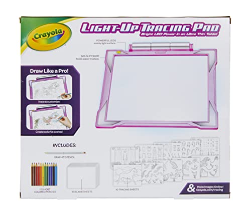 Crayola Light Up Tracing Pad Pink, Gifts & Toys for Girls and Boys, Age 6, 7, 8, 9 [Amazon Exclusive]