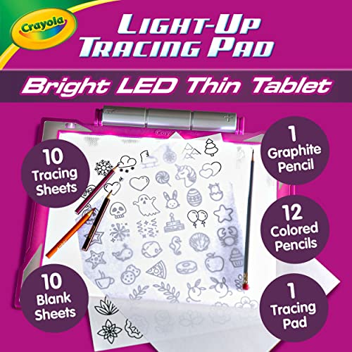 Crayola Light Up Tracing Pad Pink, Gifts & Toys for Girls and Boys, Age 6, 7, 8, 9 [Amazon Exclusive]