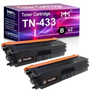 mm much & more compatible toner cartridge replacement for brother tn-433 tn433 tn433bk tn436 use in mfc-l8900cdw hl-l8260cdw mfc-l8690cdw hl-l8360cdw mfc-l8610cdw mfc-l9570cdw printer (2-pack, black)
