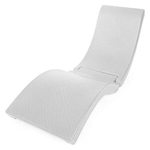 robelle premium poolside patio chaise lounge chair, white