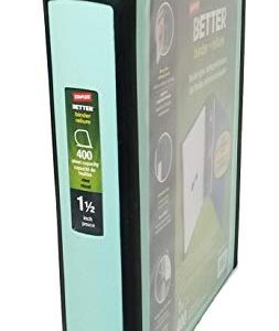 Staples (TM) Better Binder, 1.5 Inch, 400 Sheet Capacity, 3 D-Rings, Light Green