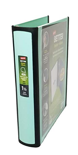 Staples (TM) Better Binder, 1.5 Inch, 400 Sheet Capacity, 3 D-Rings, Light Green