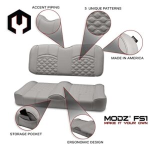 MODZ® FS1 Custom Golf Cart Front Seat for ICON - [Add $40] - Gray Base - Cobra Pattern