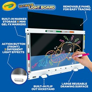 Crayola Ultimate Light Board for Drawing & Coloring - White, Light Up Kids Toy, Gift for Kids Ages 6, 7, 8, 9