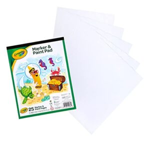 crayola marker & paint pad, art supplies for kids, 25 pages