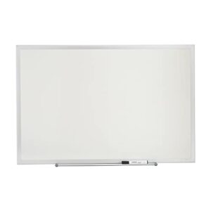 staples 1682292 standard melamine whiteboard aluminum finish frame 3-ft w x 2-ft h