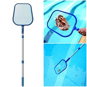 GKanMore Pool Skimmer Net with 17-41 inch Telescopic Pole Leaf Skimmer Mesh Rake Net for Spa Pond Swimming Pool, Pool Cleaner Supplies and Accessories