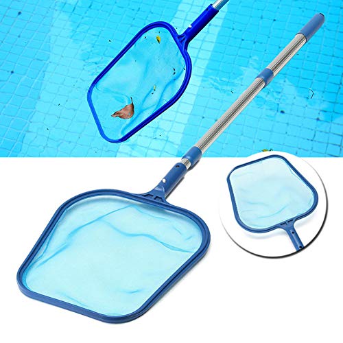 GKanMore Pool Skimmer Net with 17-41 inch Telescopic Pole Leaf Skimmer Mesh Rake Net for Spa Pond Swimming Pool, Pool Cleaner Supplies and Accessories