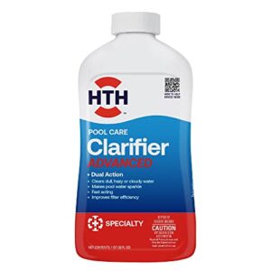 hth 67067 swimming pool care clarifier advanced – crystal clear water in 24 hours