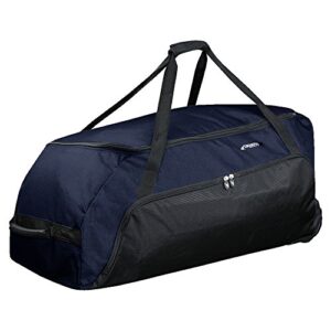 champro jumbo all-purpose bag on wheels – 36″” x 16″” x 18″””, navy (e50ny)