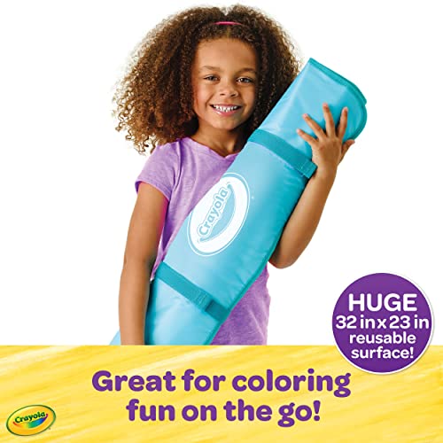 Crayola Color and Erase Mat, Travel Coloring Kit, Gift for Kids, Ages 3, 4, 5, 6