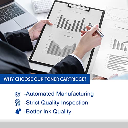 TN760 High Yield Black Toner Cartridge, TN-760 Toner, Page Yield Up to 4,000 Pages, 2 Pack, Replacement for Brother MFC-L2710DW MFC-L2750DW HL-L2370DW HL-L2395DW HL-L2350DW DCP-L2550DW Printer Toner