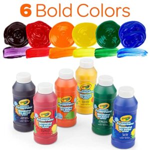 Crayola Washable Finger Paints (6 Count) Toddler Paint Supplies, Kids Paint Set, Ages 4, 5, 6, 7 [Amazon Exclusive]