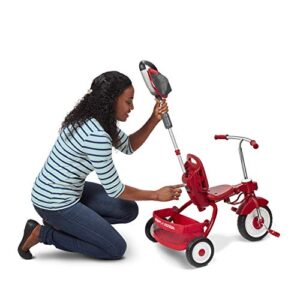 Radio Flyer Deluxe EZ Fold 4-in-1 Stroll 'N Trike, Red Tricycle, Toddler Bike