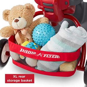 Radio Flyer Deluxe EZ Fold 4-in-1 Stroll 'N Trike, Red Tricycle, Toddler Bike