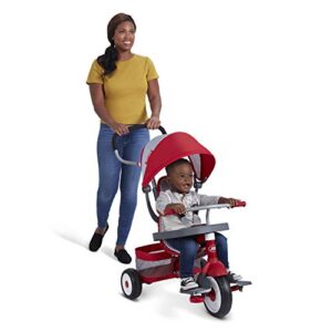 Radio Flyer 4-in-1 Stroll 'N Trike, Toddler Trike, Red Tricycle for Ages 1-5, Toddler Bike