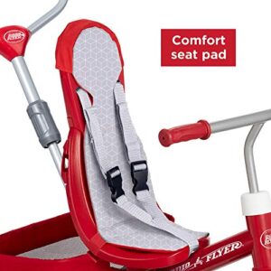 Radio Flyer 4-in-1 Stroll 'N Trike, Toddler Trike, Red Tricycle for Ages 1-5, Toddler Bike