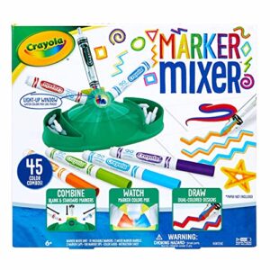 crayola marker mixer art kit, washable marker set, easy craft kit for kids, gift for kids age 6+