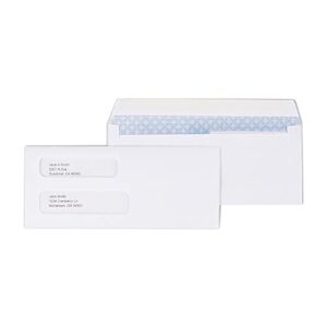 staples 438614#8 5/8-inch check-size double window security-tint gummed envelopes 500/bx