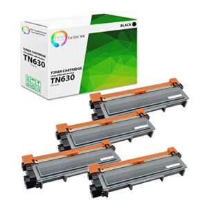 tct premium compatible toner cartridge replacement for brother tn-630 tn630 black works with brother hl-l2340dw l2360dw l2380dw mfc-l2700dw l2740dw dcp-l2520dw l2540dw printers (1,200 pages) – 4 pack