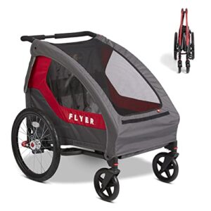 flyer™ duoflex 2 in 1 bike trailer and stroller for toddlers, 1+ years