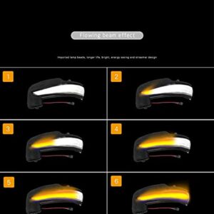 Auto-Tech 1 Pair Side Rearview Mirror Running Water Turn Signal Lamp Compatible For Toyota hynix 2015 + (Yellow Light)