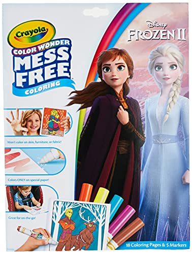 Crayola Color Wonder Frozen Coloring Pages & Markers, Mess Free Coloring, Gift for Kids, Age 3, 4, 5, 6 (Styles May Vary)