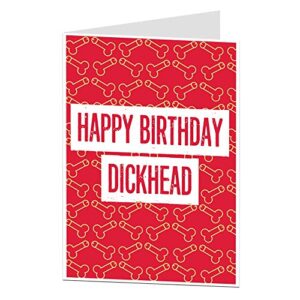 funny happy birthday card perfect for men him for 21st 30th 40th best friend brother blank inside to add your own insulting greetings