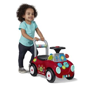 Radio Flyer Busy Buggy, Sit to Stand Toddler Ride On Toy, Ages 1-3, Red Kids Ride On Toy