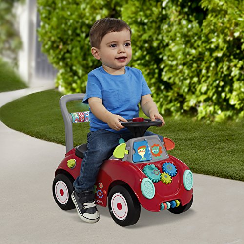 Radio Flyer Busy Buggy, Sit to Stand Toddler Ride On Toy, Ages 1-3, Red Kids Ride On Toy