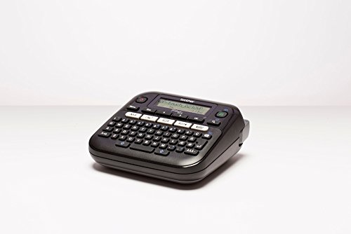 Brother PT-D210VP Label Maker, P-Touch Label Printer, Desktop, QWERTY Keyboard, Up to 12mm Labels, Includes Carry Case/AC Adapter/12mm Black on White Tape Cassette, UK Plug